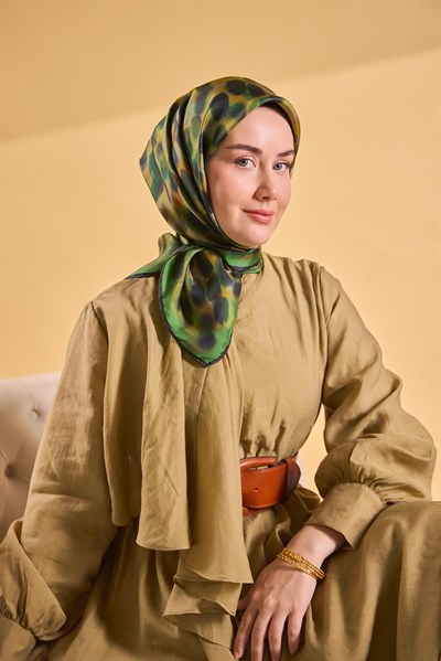 Twill İpek Eşarp Noiré Yeşil 90x90