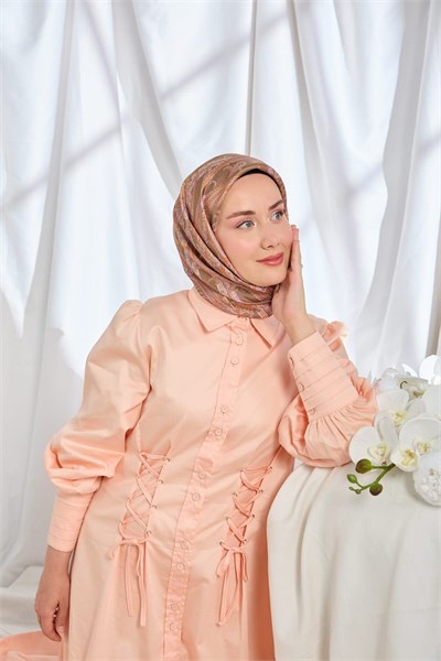 Twill İpek Eşarp Ottoman Paisley Yeşil Kahve