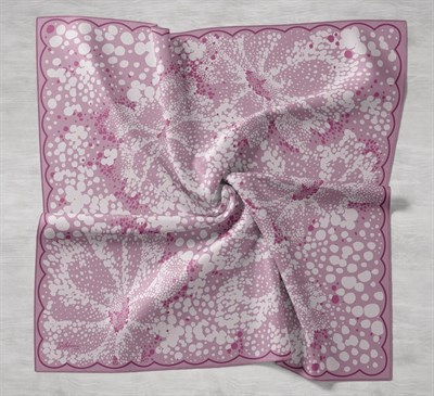 Twill İpek Eşarp Samanyolu Pembe 90x90