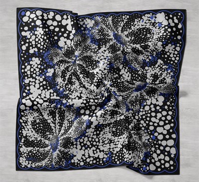 Twill İpek Eşarp Samanyolu Siyah 90x90