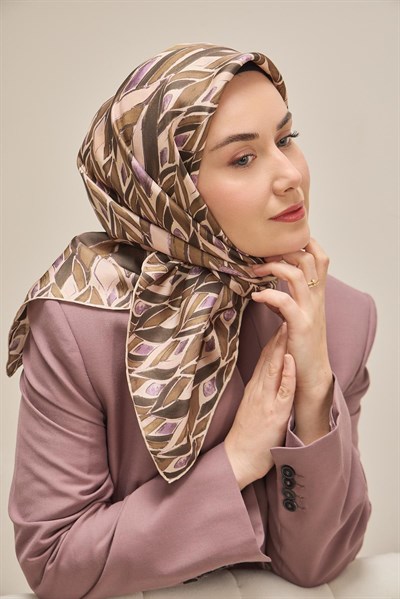 Twill İpek Eşarp Serenit Pudra 90x90