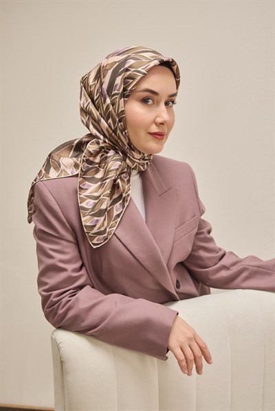 Twill İpek Eşarp Serenit Pudra 90x90