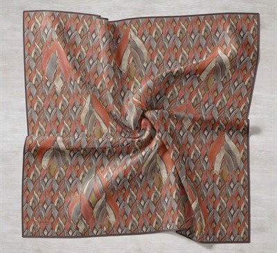 Twill İpek Eşarp Serenit Turuncu 90x90
