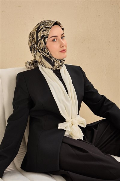 Twill İpek Eşarp Serenit Yeşil Vizon 90x90