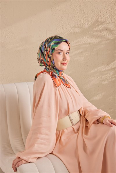 Twill İpek Eşarp Şerit Yavruağzı