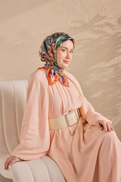 Twill İpek Eşarp Şerit Yavruağzı