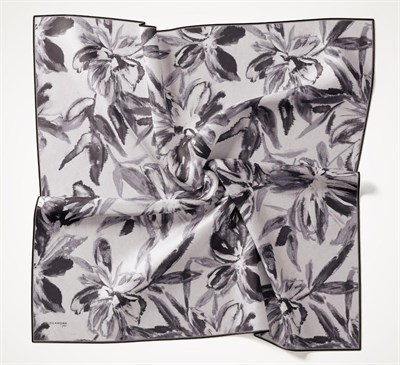 Twill İpek Eşarp Sulu Boya Gri 90x90