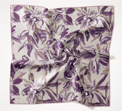 Twill İpek Eşarp Sulu Boya Mor 90x90