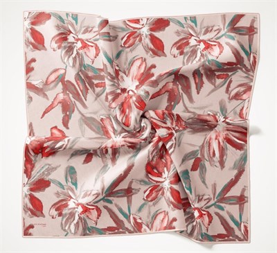 Twill İpek Eşarp Sulu Boya Pudra Pembe 90x90