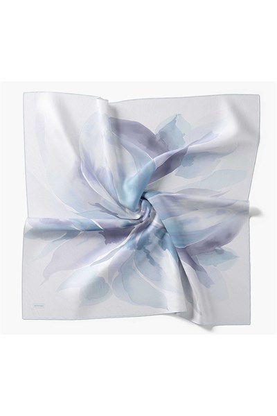 Twill İpek Eşarp Watercolor Bebe Mavisi