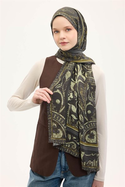 Urban Hours Antik Acı Kahve Mayda Şal 190x70