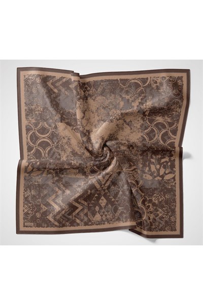Velora Eşarp Art Acı Kahve 90x90