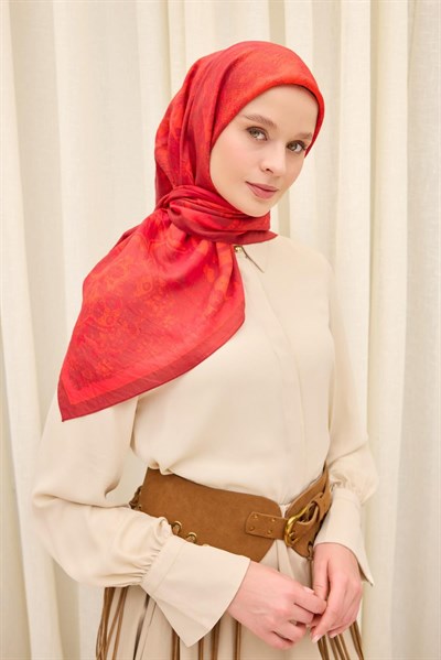 Velora Eşarp Art Bordo 90x90