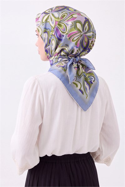 Velora Eşarp Aura Floral Bebe Mavisi