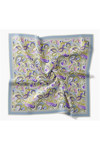 Velora Eşarp Aura Floral Bebe Mavisi