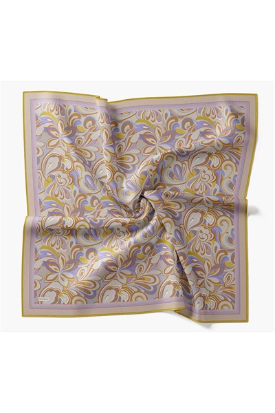 Velora Eşarp Aura Floral Koyu Gri