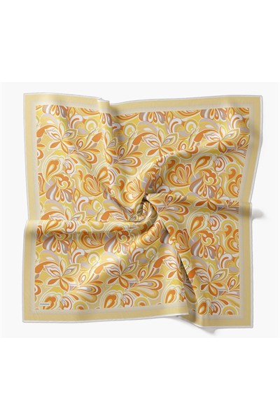 Velora Eşarp Aura Floral Sarı