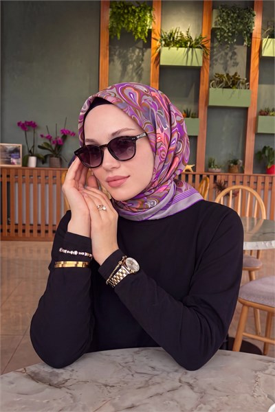 Velora Eşarp Aura Floral Tozpembe