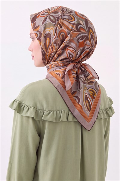 Velora Eşarp Aura Floral Vizon
