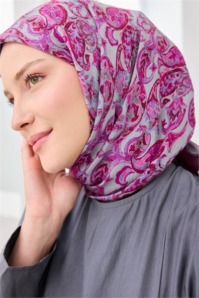 Velora Eşarp Ethnic Fuşya