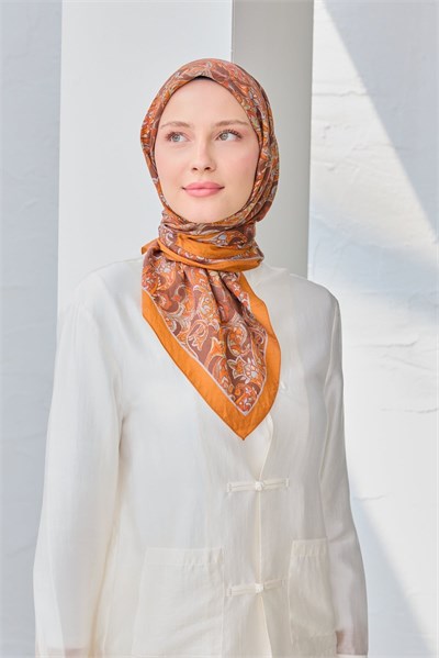 Velora Eşarp Ethnic Kahverengi