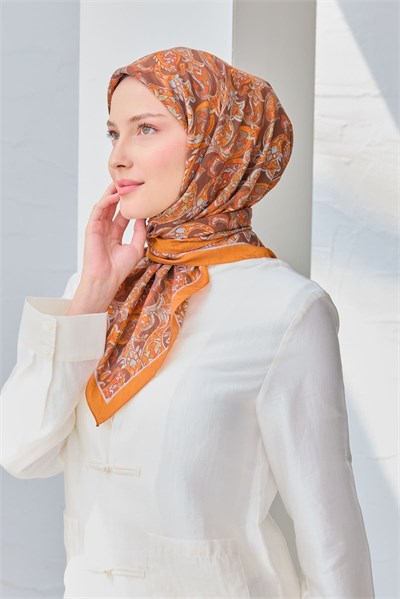 Velora Eşarp Ethnic Kahverengi