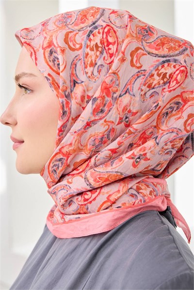 Velora Eşarp Ethnic Pembe