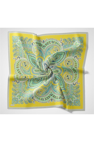 Velora Eşarp Ethnic Sarı 90x90