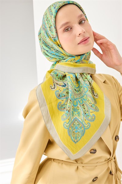 Velora Eşarp Ethnic Sarı 90x90