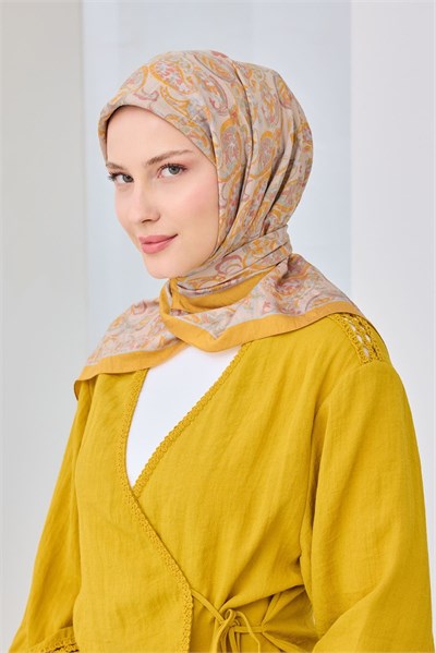 Velora Eşarp Ethnic Sarı