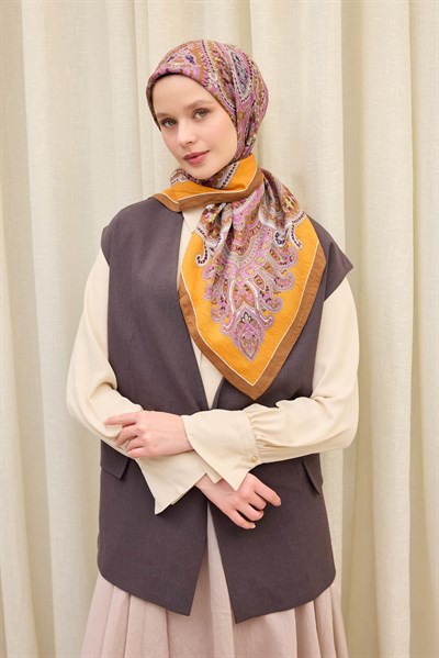 Velora Eşarp Ethnic Turuncu 90x90