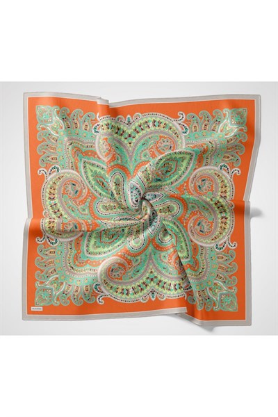 Velora Eşarp Ethnic Turuncu 90x90