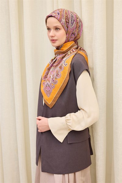 Velora Eşarp Ethnic Turuncu 90x90