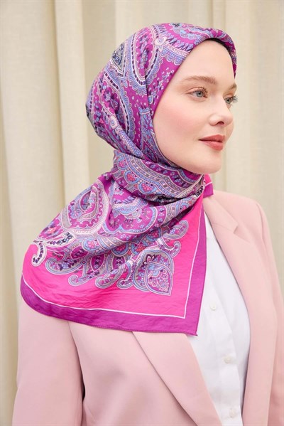Velora Eşarp Ethnic Violet 90x90