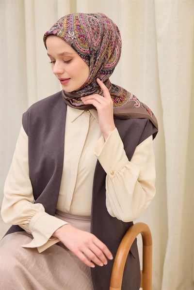 Velora Eşarp Ethnic Vizon 90x90