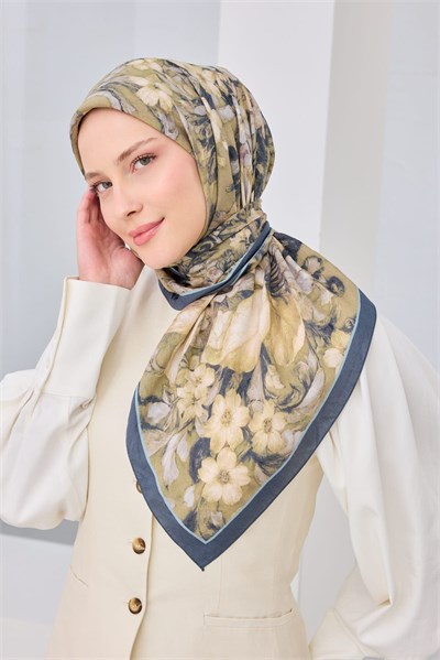 Velora Eşarp Fleur Fıstık Yeşili
