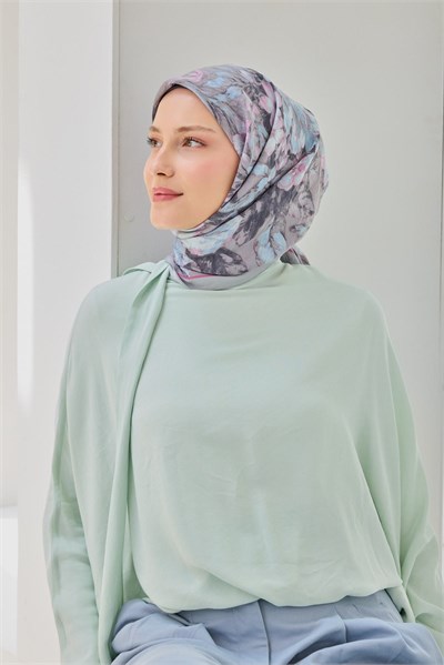 Velora Eşarp Fleur Gri