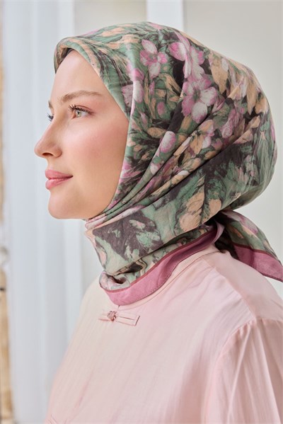 Velora Eşarp Fleur Yeşil