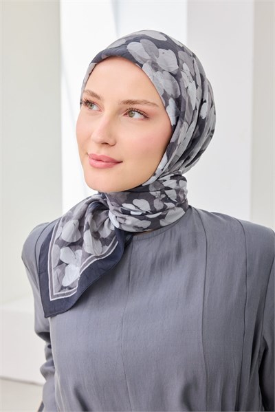 Velora Eşarp Floral Antrasit
