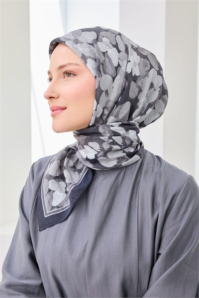 Velora Eşarp Floral Antrasit