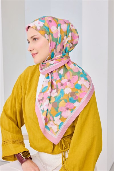 Velora Eşarp Floral Pembe