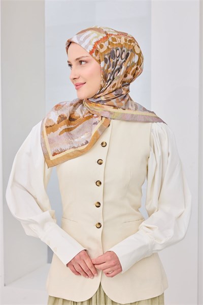 Velora Eşarp İllustration Art Vizon