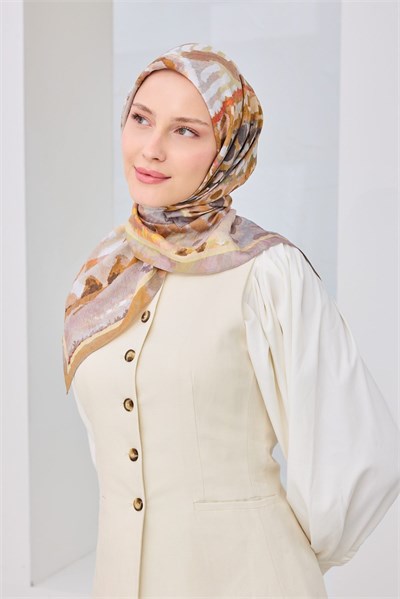 Velora Eşarp İllustration Art Vizon