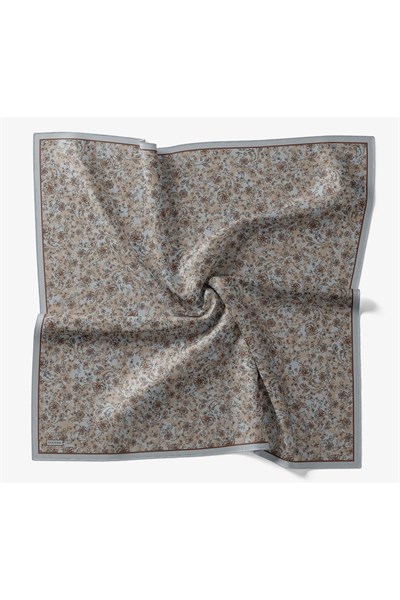 Velora Eşarp Modern Flora Bebe Mavi 90x90