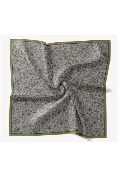 Velora Eşarp Modern Flora Gri 90x90