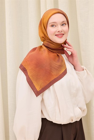 Velora Eşarp Sis Desen Mürdüm 90X90