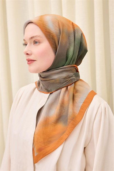 Velora Eşarp Sis Desen Pas Rengi 90X90