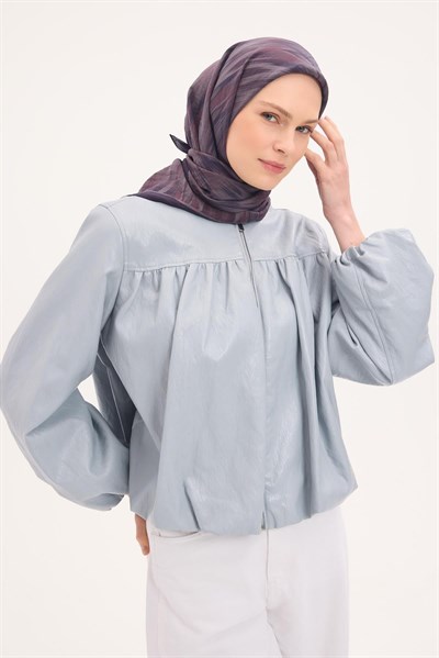 Velora Eşarp Sulu Boya Desen Mürdüm 90X90