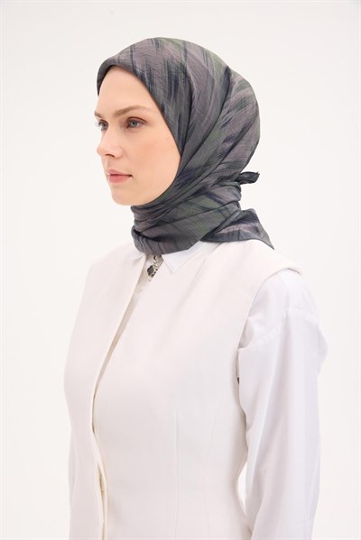 Velora Eşarp Sulu Boya Desen Orman Yeşili 90X90