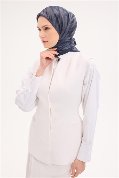 Velora Eşarp Sulu Boya Desen Petrol Yeşili 90X90